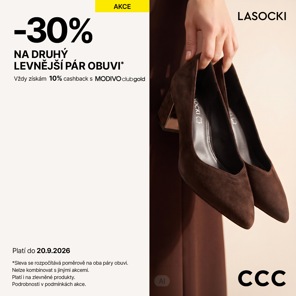 -30 % na druhý pár obuvi