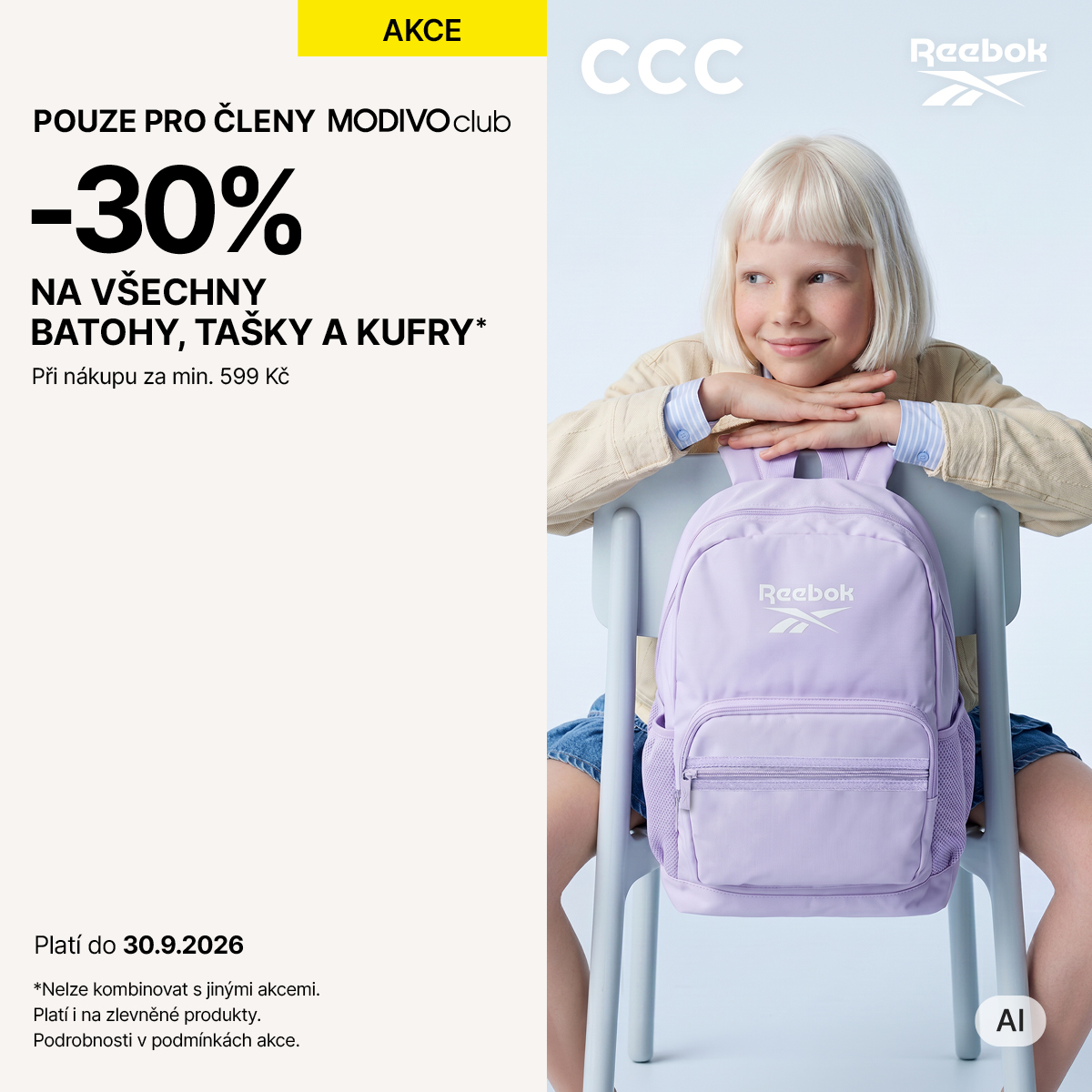 -30 % na všechny batohy, tašky a kufry