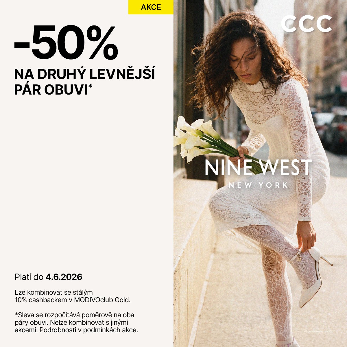 -50 % na druhý pár obuvi