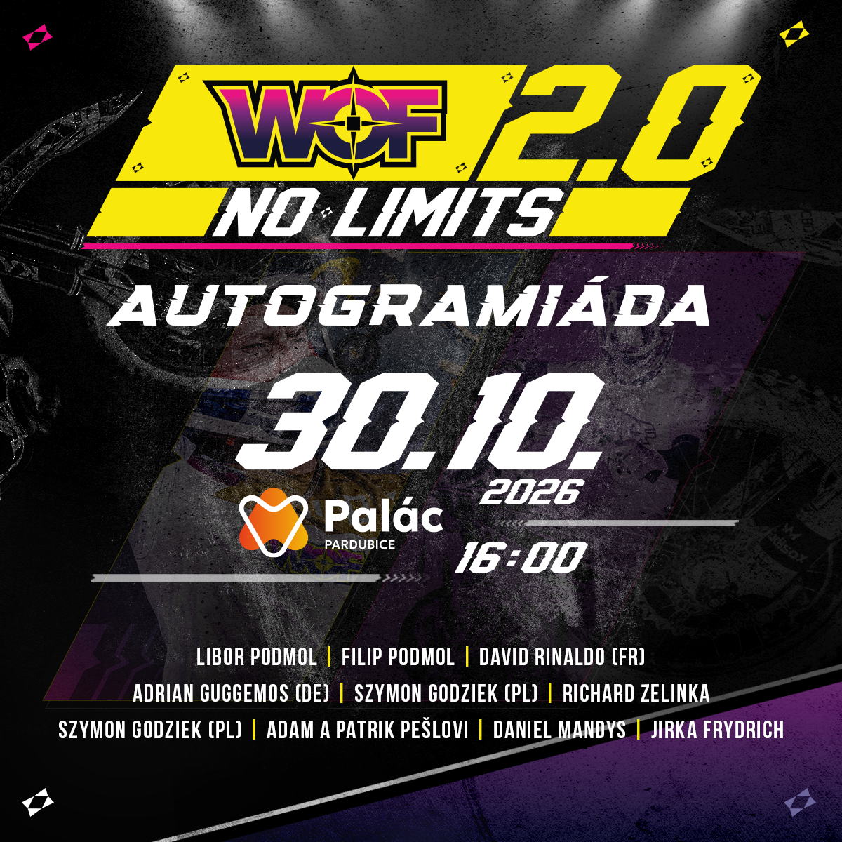 AUTOGRAMIÁDA WOF 2.0 NO LIMITS V PALÁCI PARDUBICE