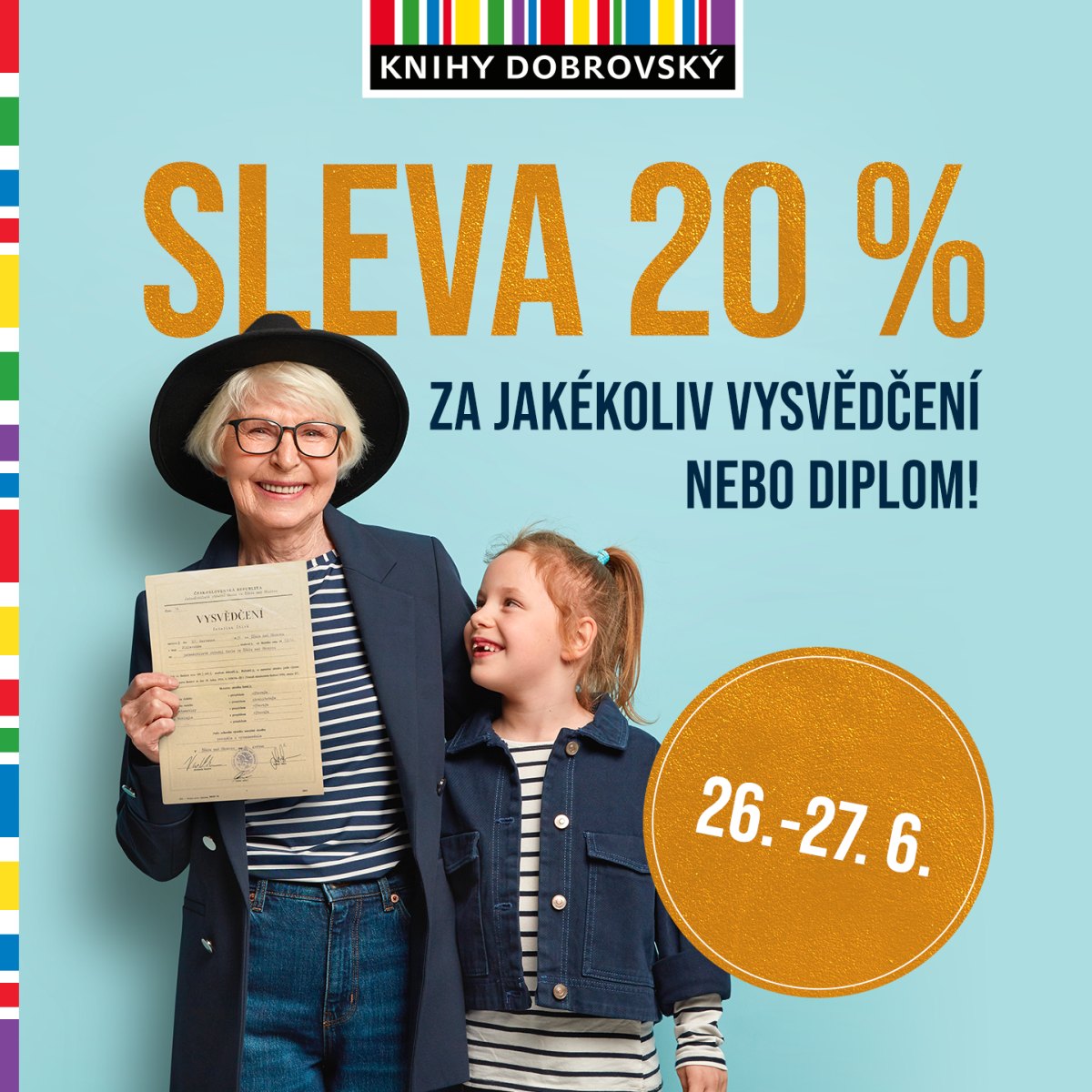 Sleva 20 % za vysvědčení