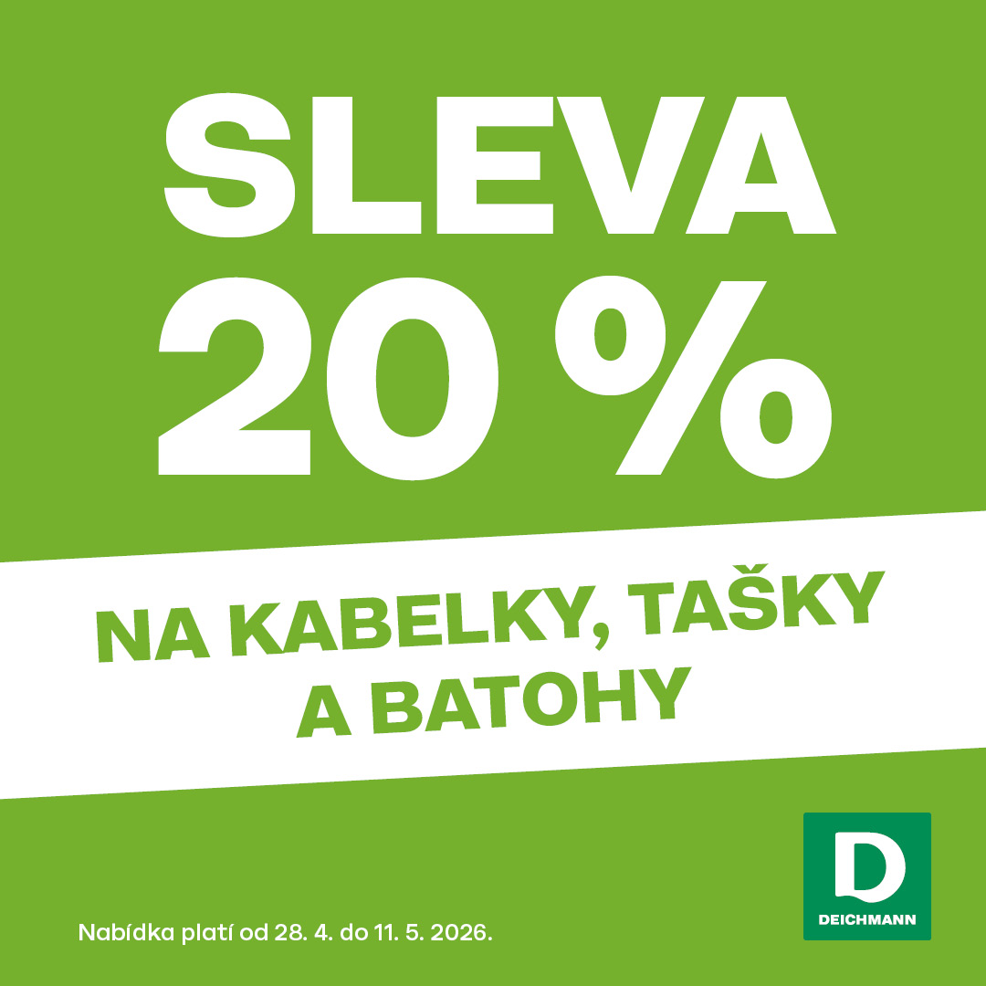 Sleva 20 % na kabelky, tašky a batohy