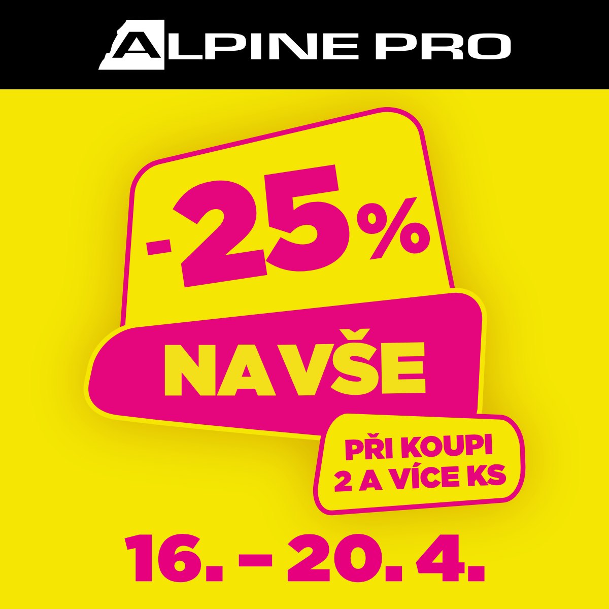 Jarní sleva v ALPINE PRO