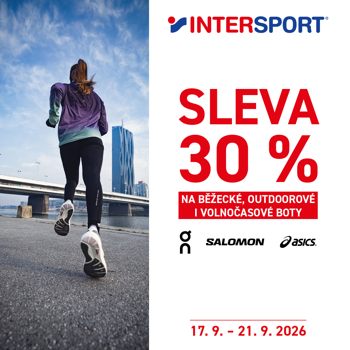 Sleva -30 % na boty On, Salomon a ASICS