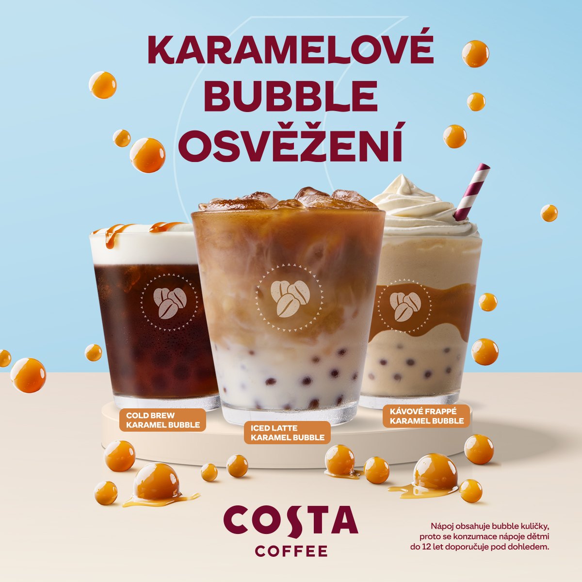 Karamelové bubble osvěžení