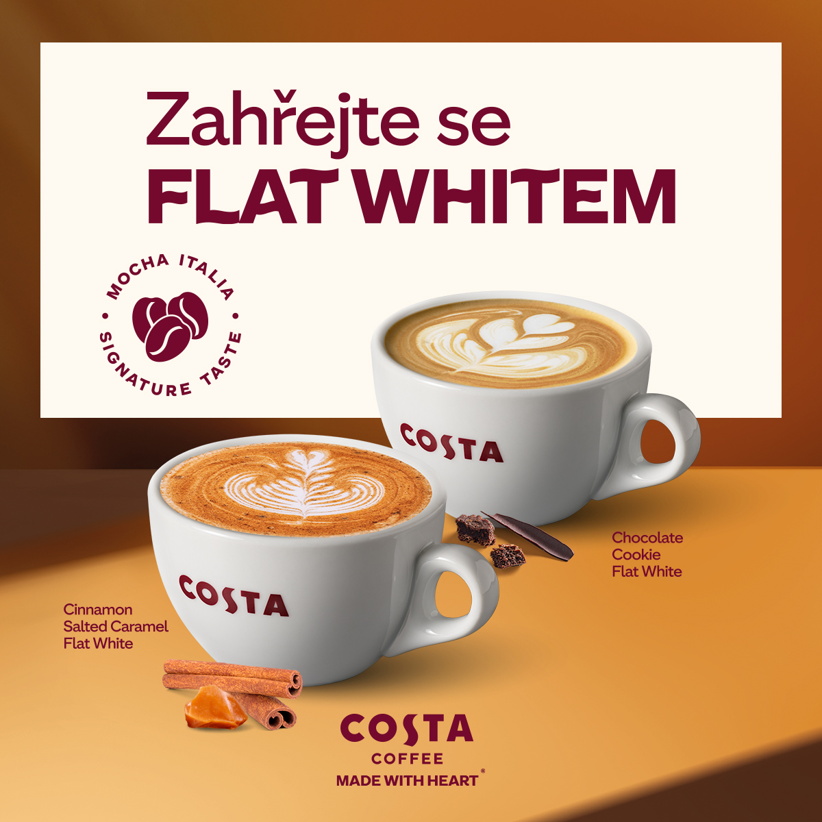 Zahřejte se Flat Whitem