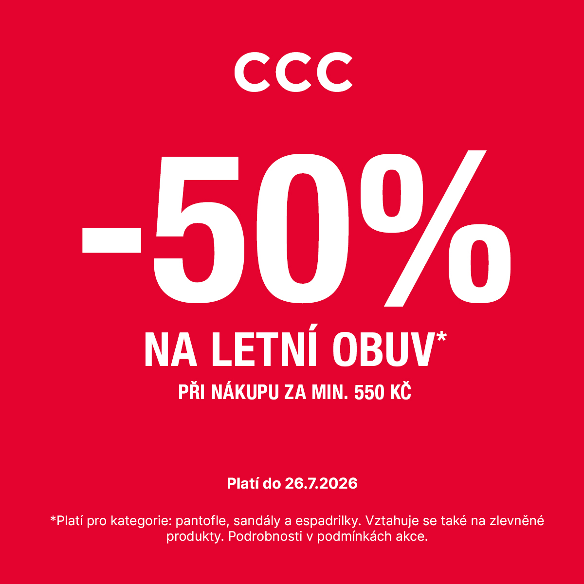 Letní obuv za polovinu