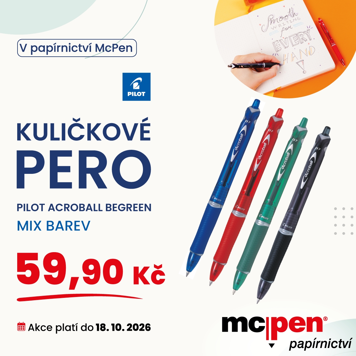 Kuličkové pero Pilot Acroball BeGreen