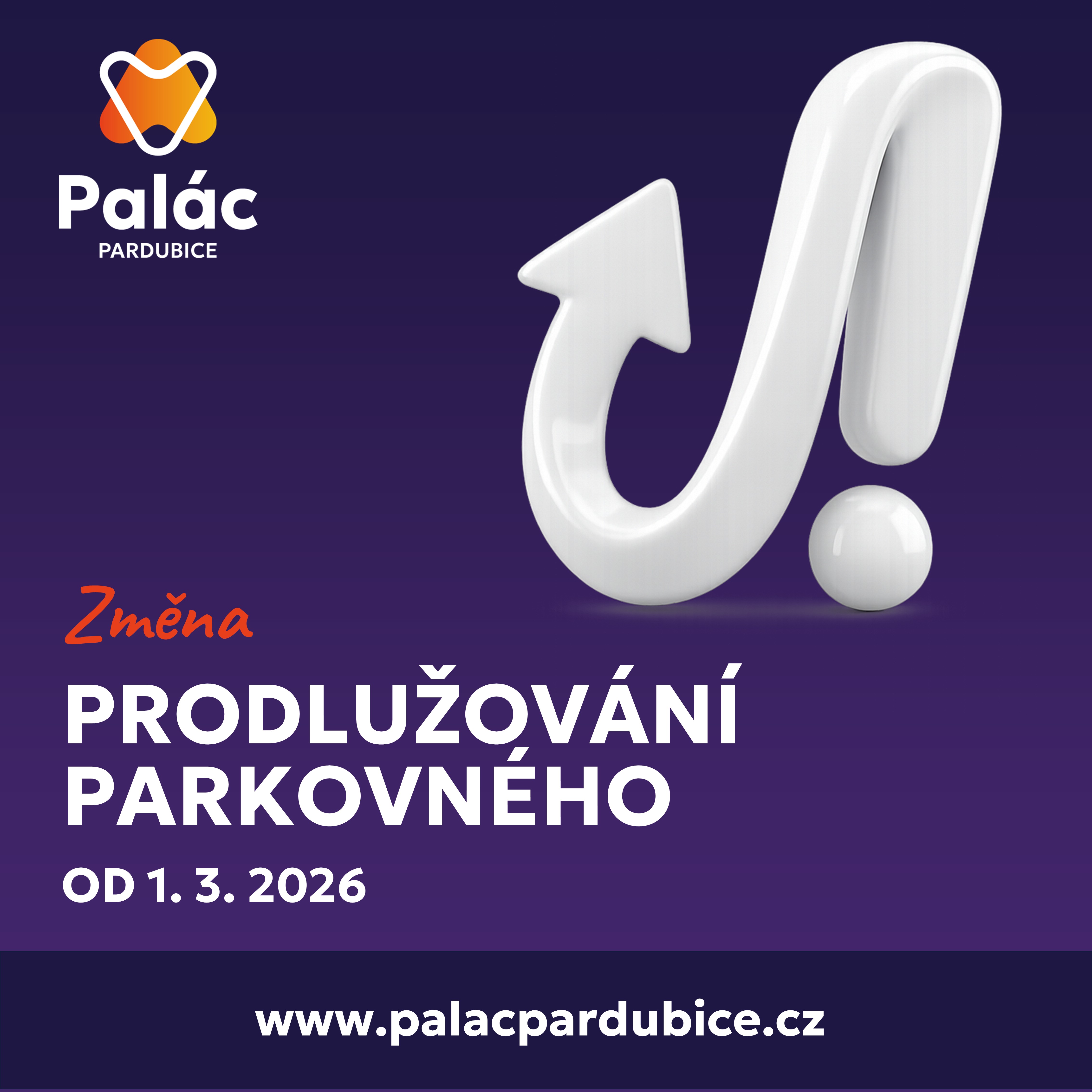 Změna prodlužování parkovného od 1. 3. 2026